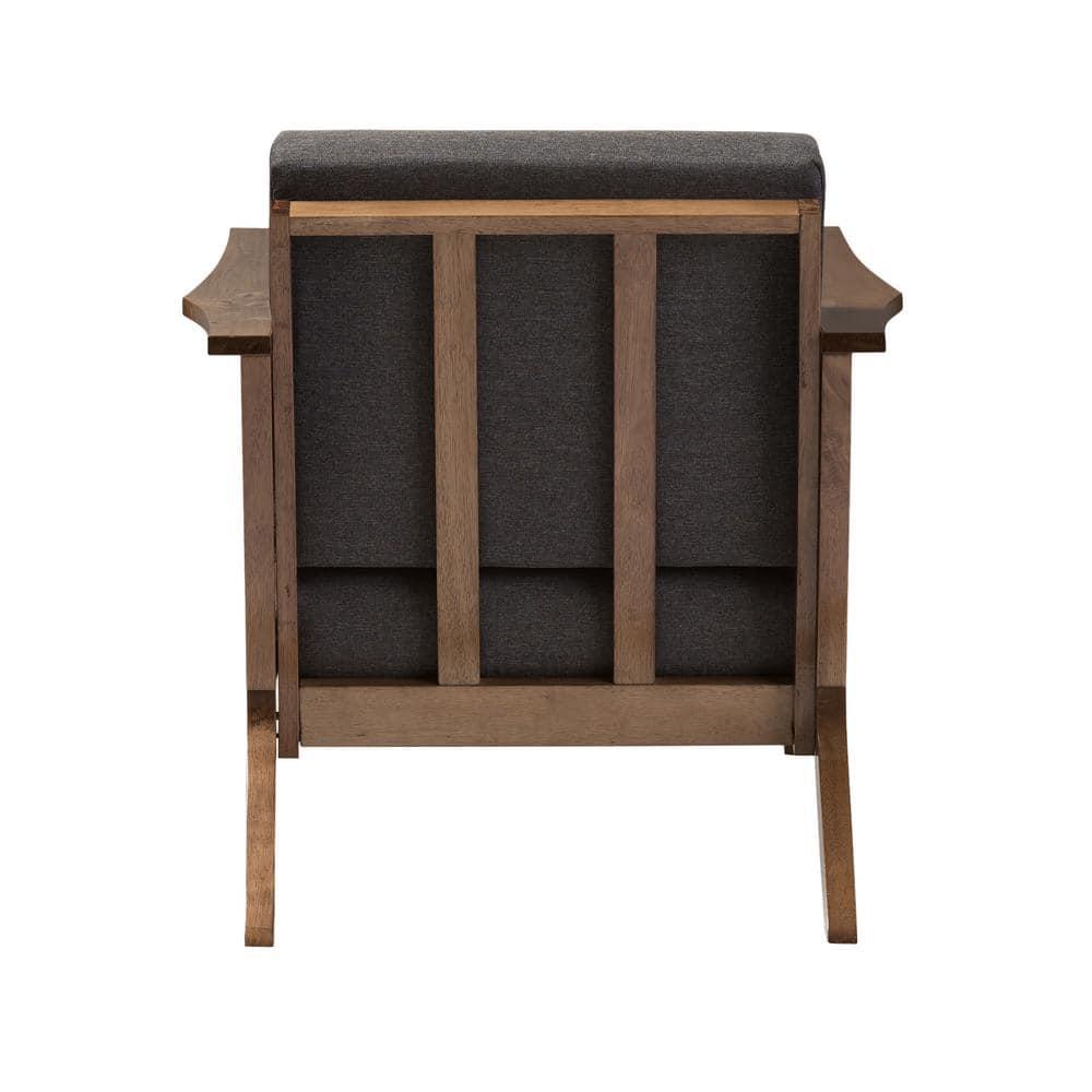 Cayla Lounge Fabric Chair in Gray