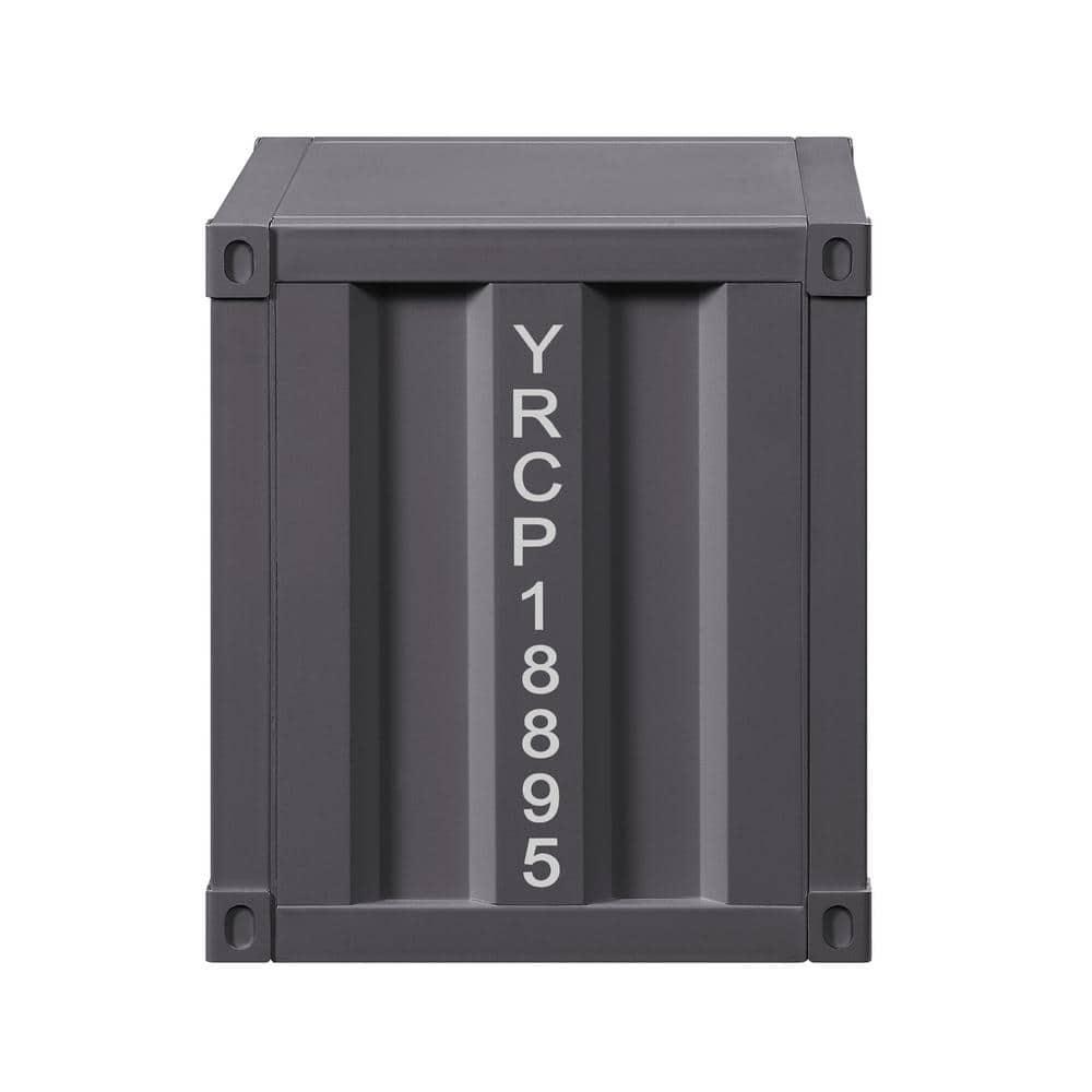 F&L Homes Studio Cargo Metal Nightstand W/USB