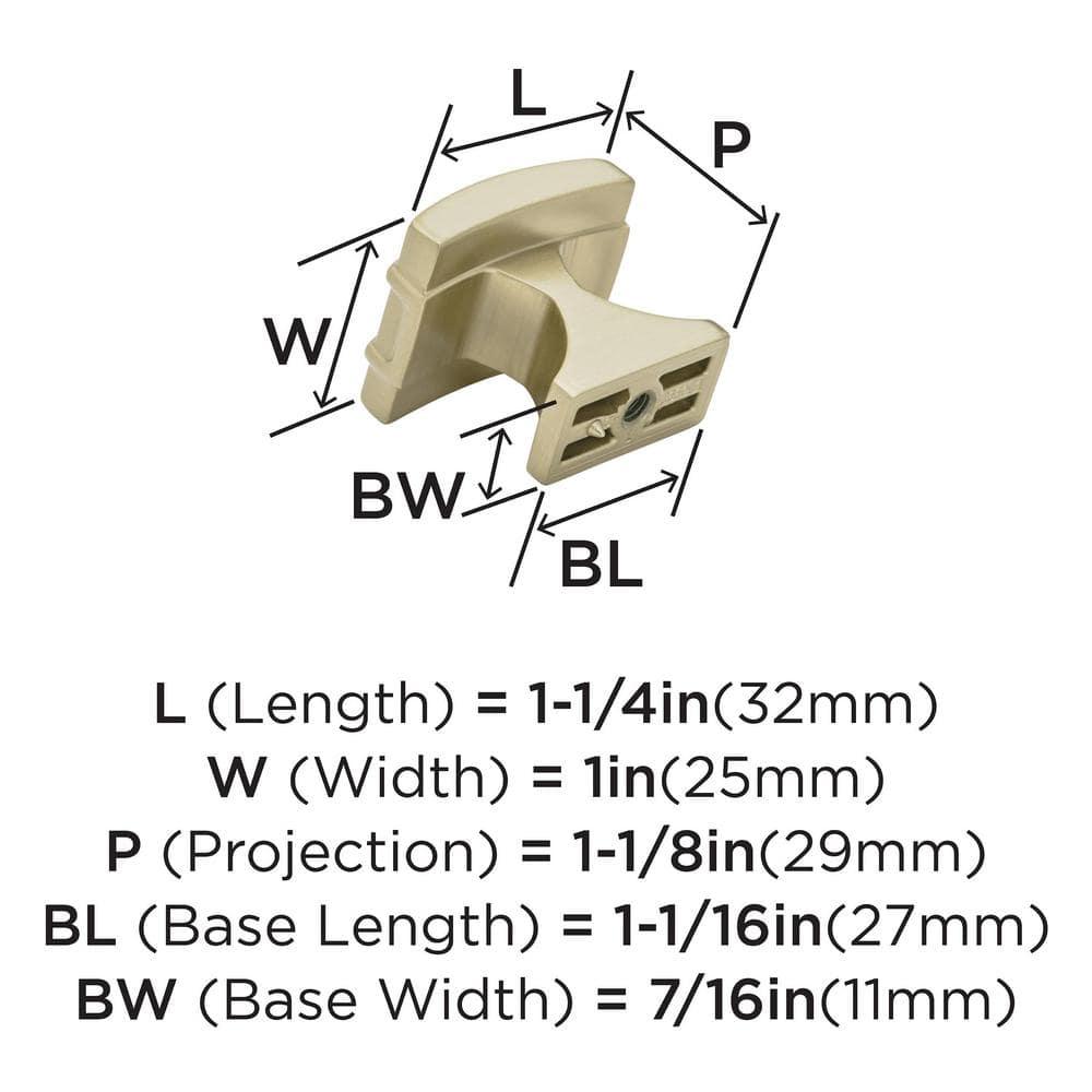 Davenport 1 3/16" Length Square Knob