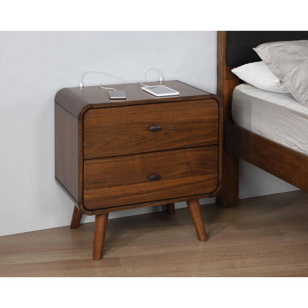 Coaster 205132-CO Nightstand, Dark Walnut