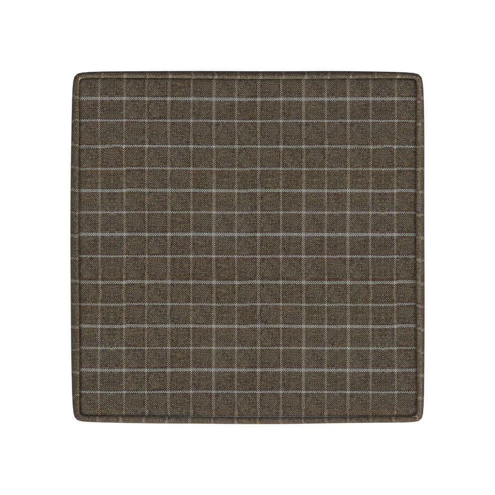 Cole Classics Square Storage Ottoman with Lift Off Top Light Brown Window Pane - HomePop