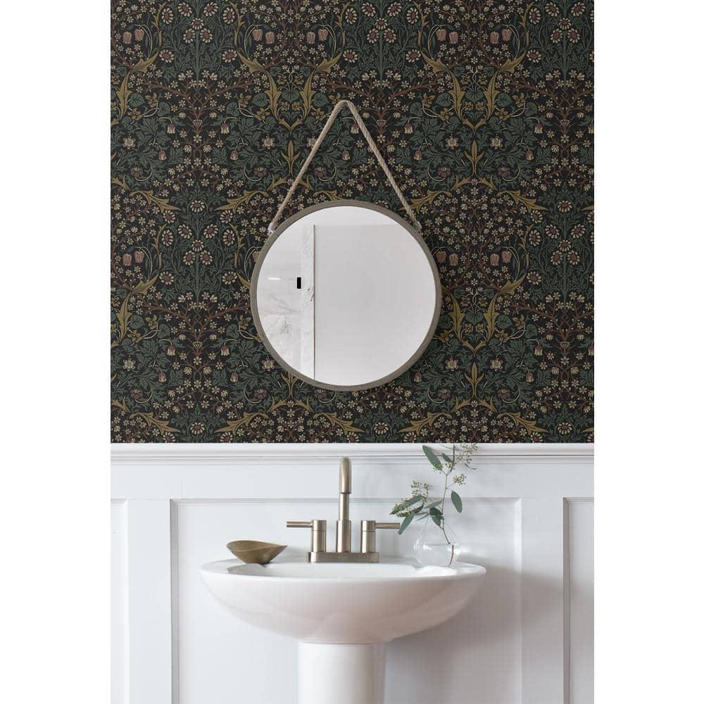 NextWall  Victorian Garden Floral Peel and Stick Wallpaper 20.9 in. W x 18 ft. L - Blacksmith & Cliffside
