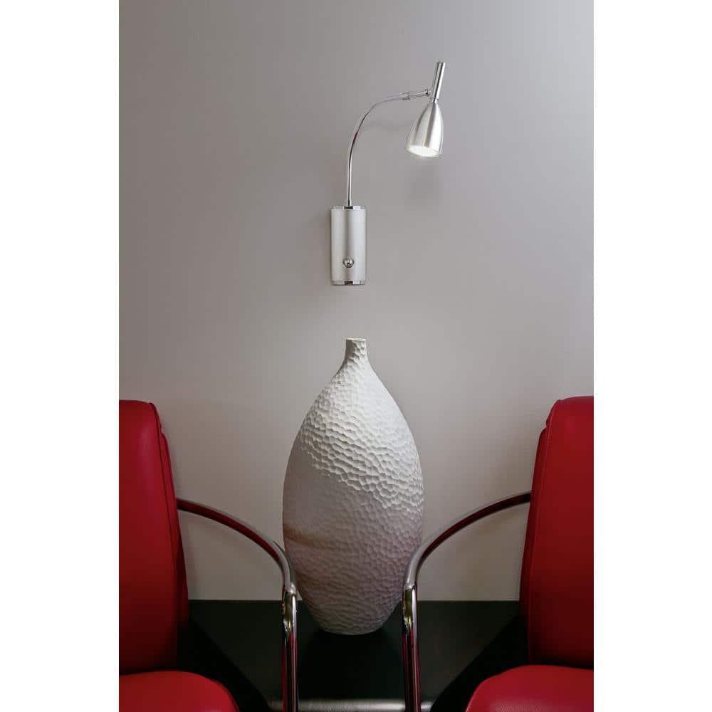 Chrome Adjustable Direct Wired Electric Wall Sconce