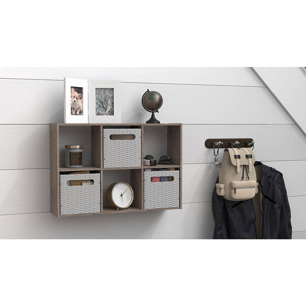 Mini 6-Cube Desktop or Wall Mounted Bookcase