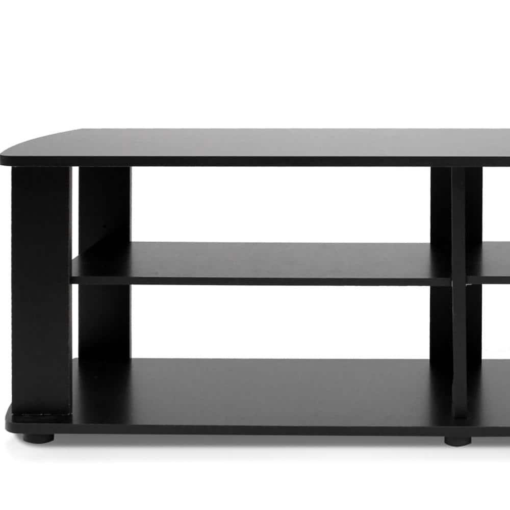 Furinno Mid-century 3-Tier Entertainment Center TV Stand for TVs up to 45" Black