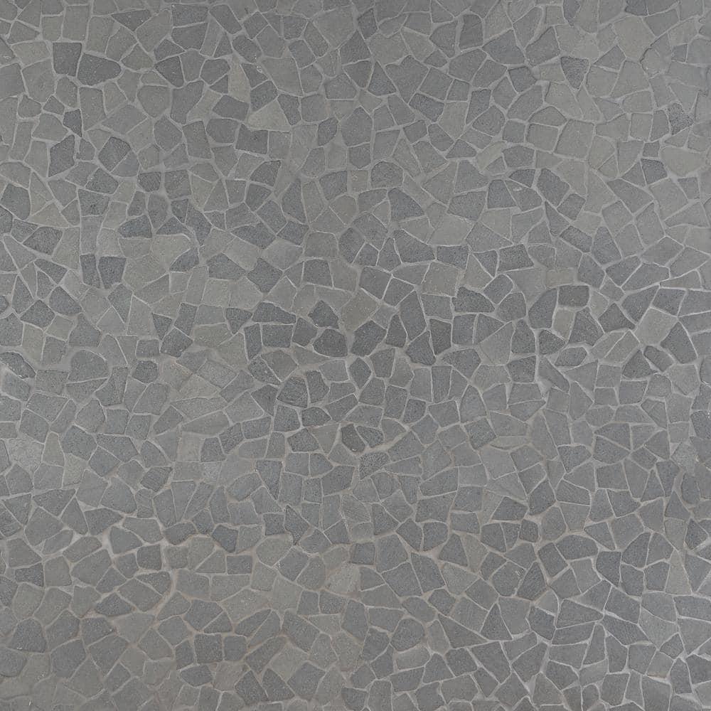 Picturesque Tumbled 11.81 in. x 11.81 in. Gray Floor and Wall Mosaic (0.97 sq. ft. / Sheet)