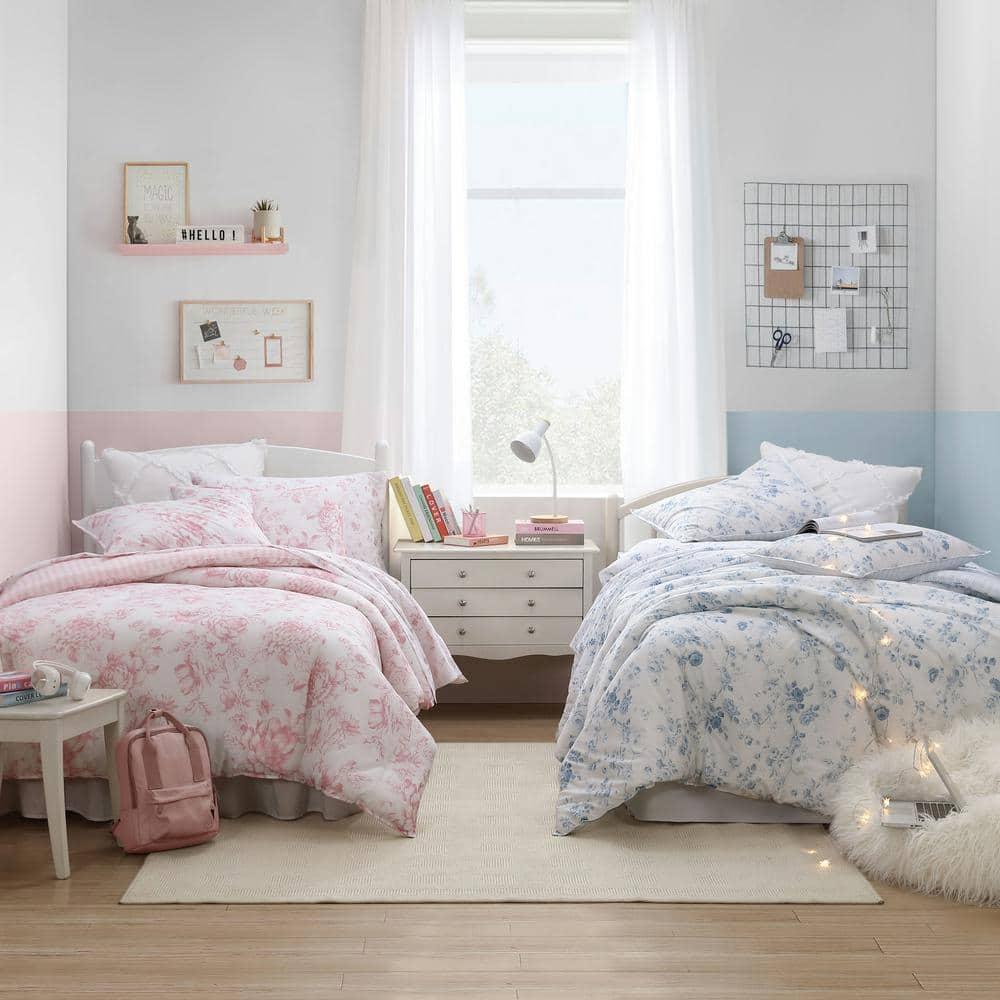 Laura Ashley Evie Laura Ashley Blue Cotton Comforter Reversible Set