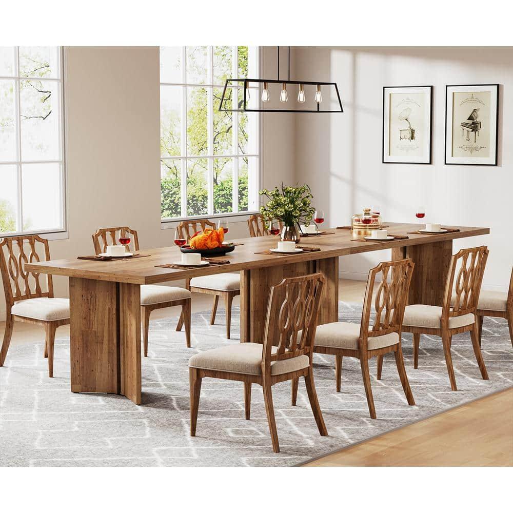 Tribesigns 63" Rectangular Dining Table for 4-6 People, Walnut