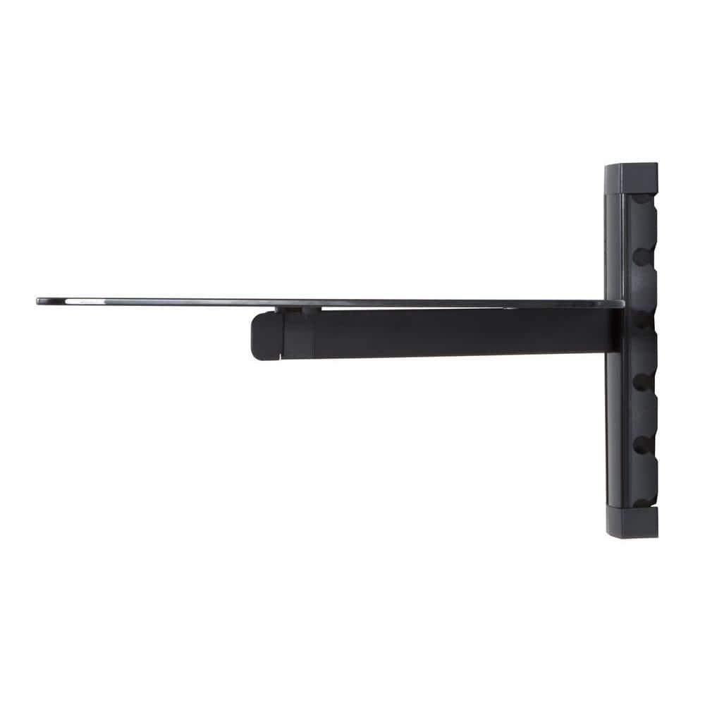 AVF Steel Wall Mounted AV Component Shelving System with 1 Shelves in Black