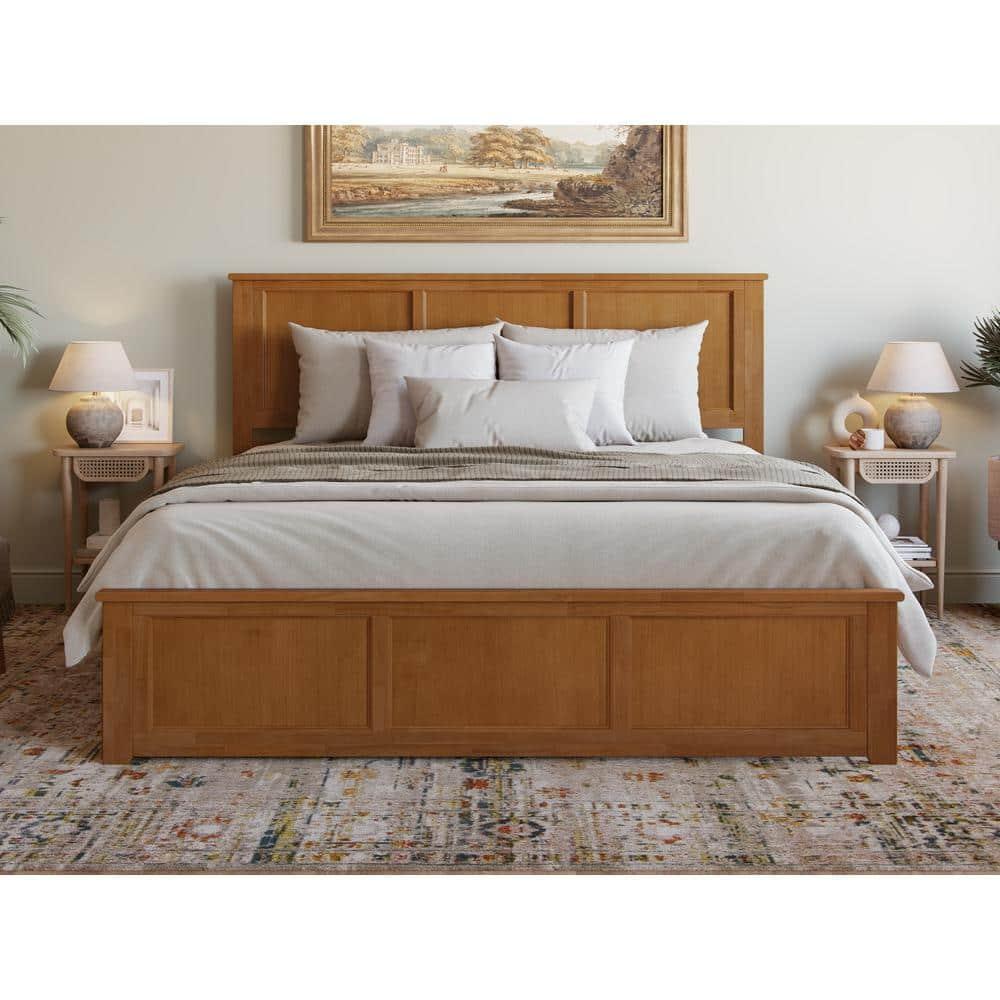 Solid Wood Platform Storage Bed