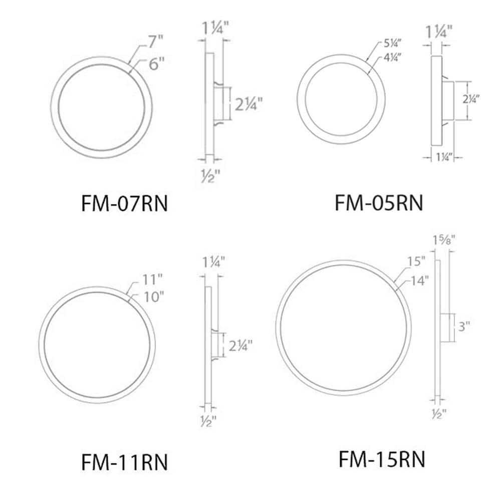 Simple Circle Dimmable LED Flush Mount Light