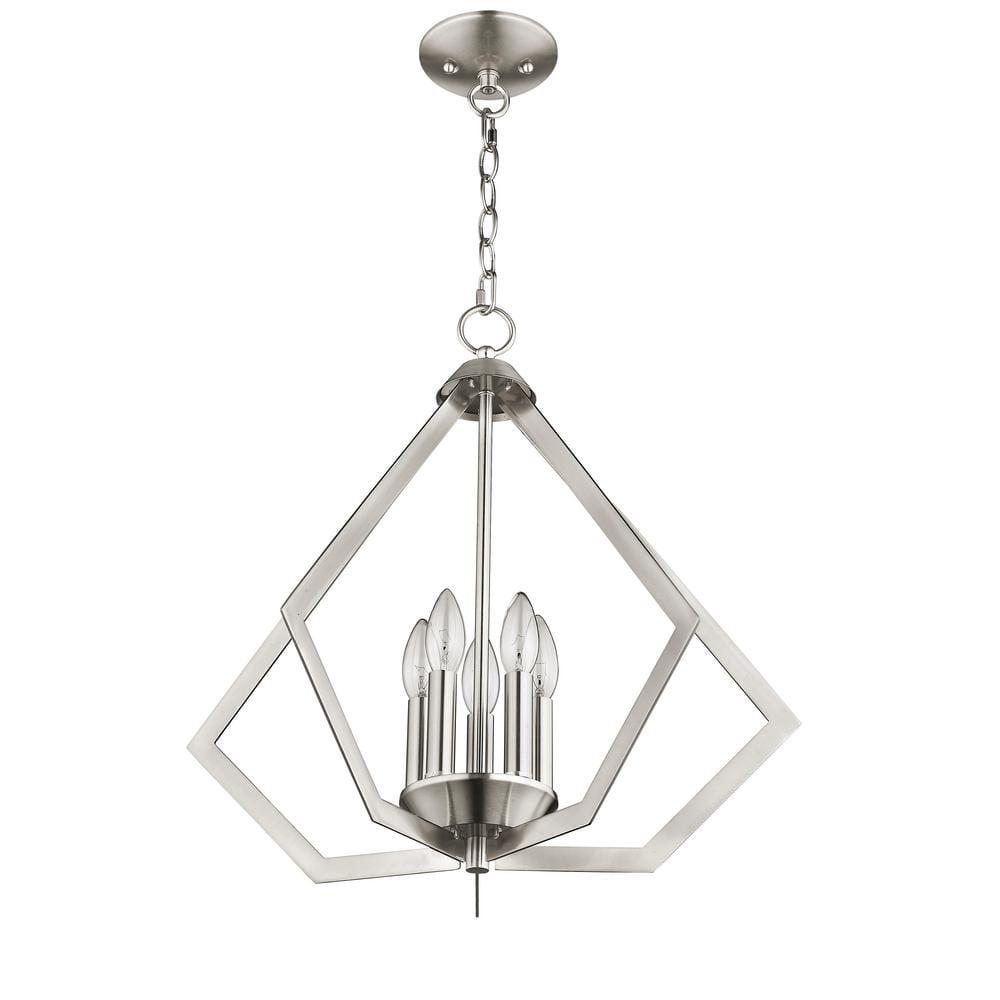 Livex Lighting Prism 5 - Light Chandelier in  Brushed Nickel
