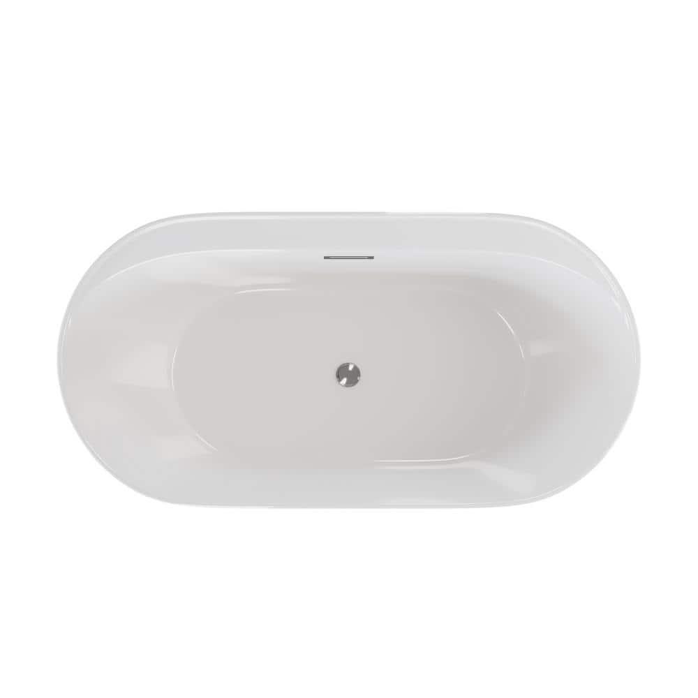 Swiss Madison Monaco 59" Freestanding Bathtub With Matte Black Stand SM-FB1002MB
