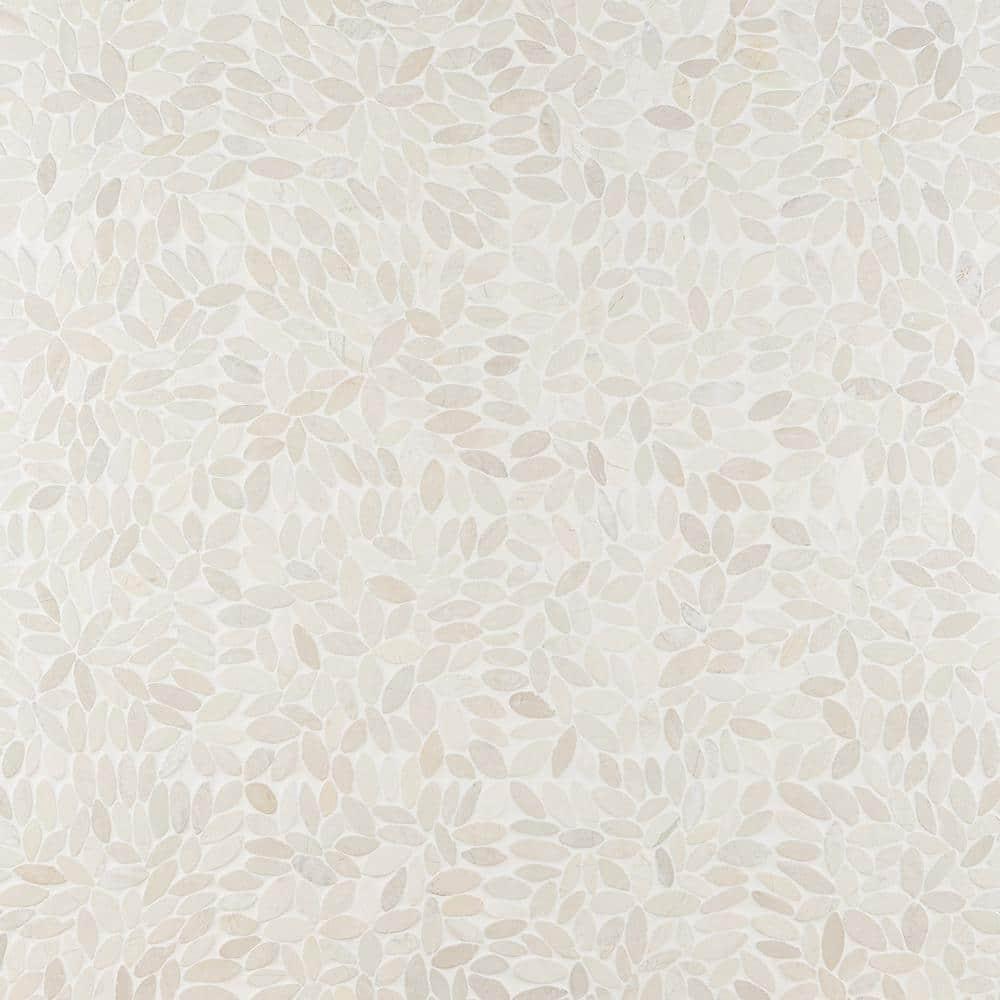 Picturesque Flower 11.81 in. x 11.81 in. Natural Stone Floor and Wall Mosaic Tile (0.97 Sq. Ft. / Each)