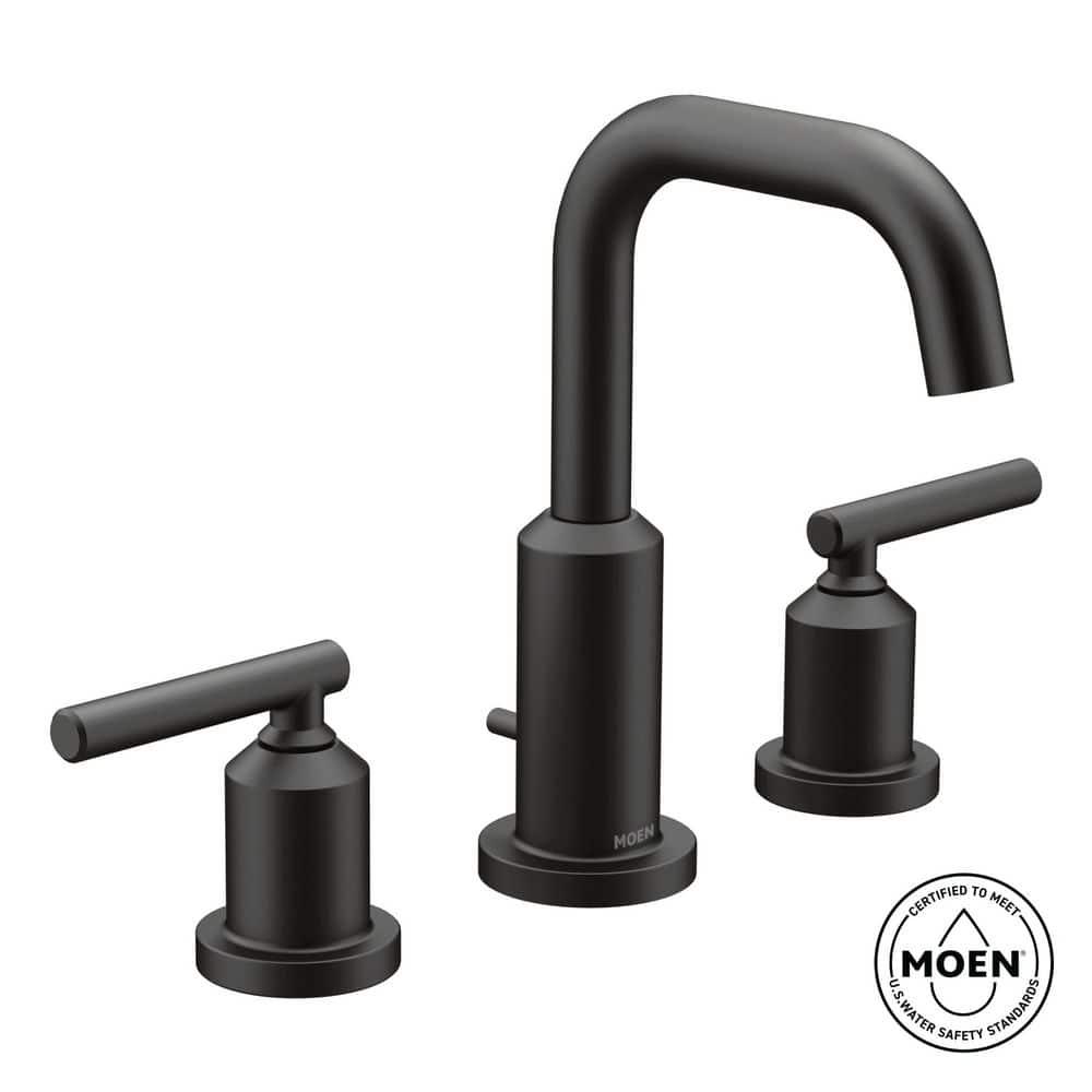 Moen MOEN T6222BL CIA MATTE BLACK TWO-HANDLE HIGH ARC BATHROOM FAUCET T6222BL-1