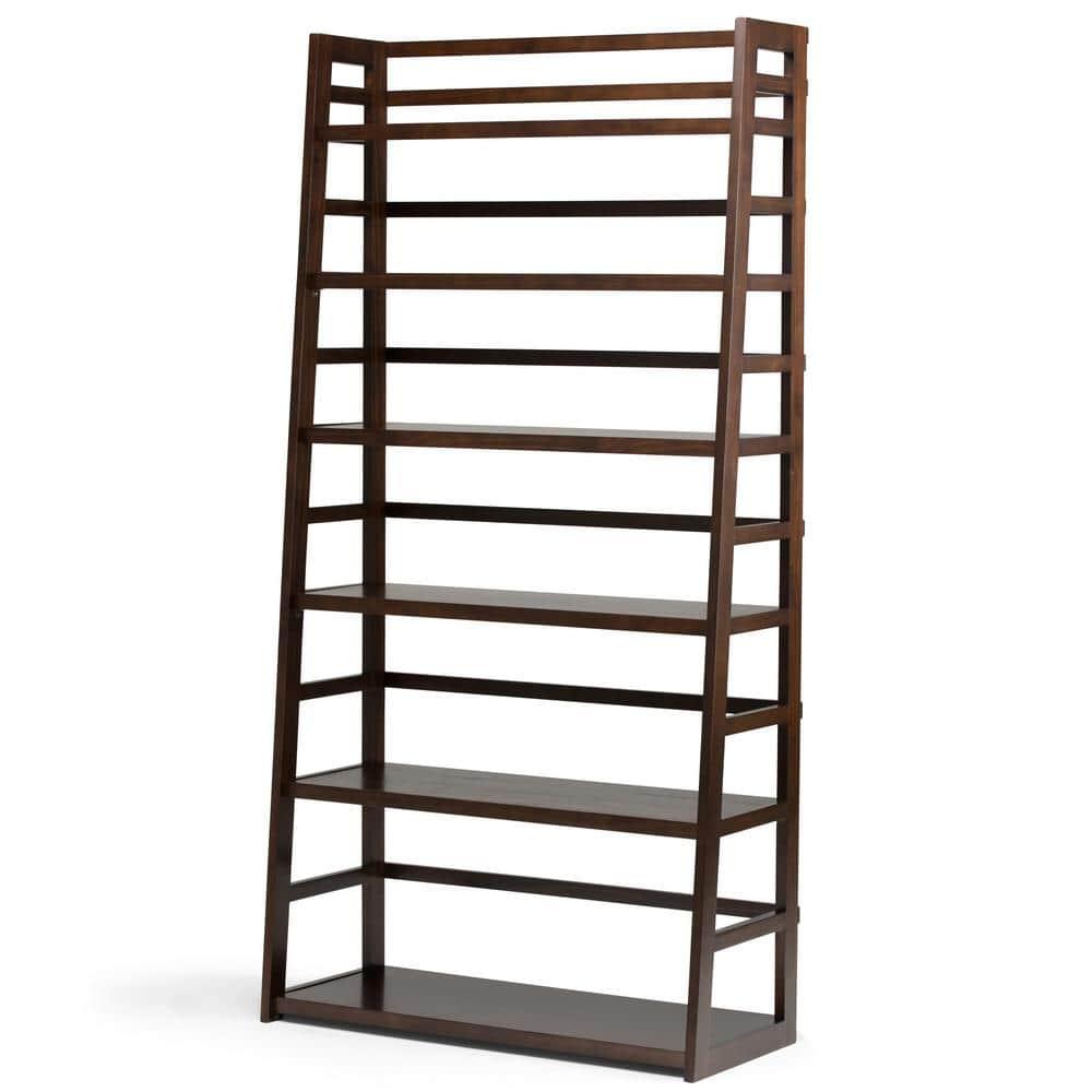 Simplihome Wide Bookcase, Acadian, Walnut