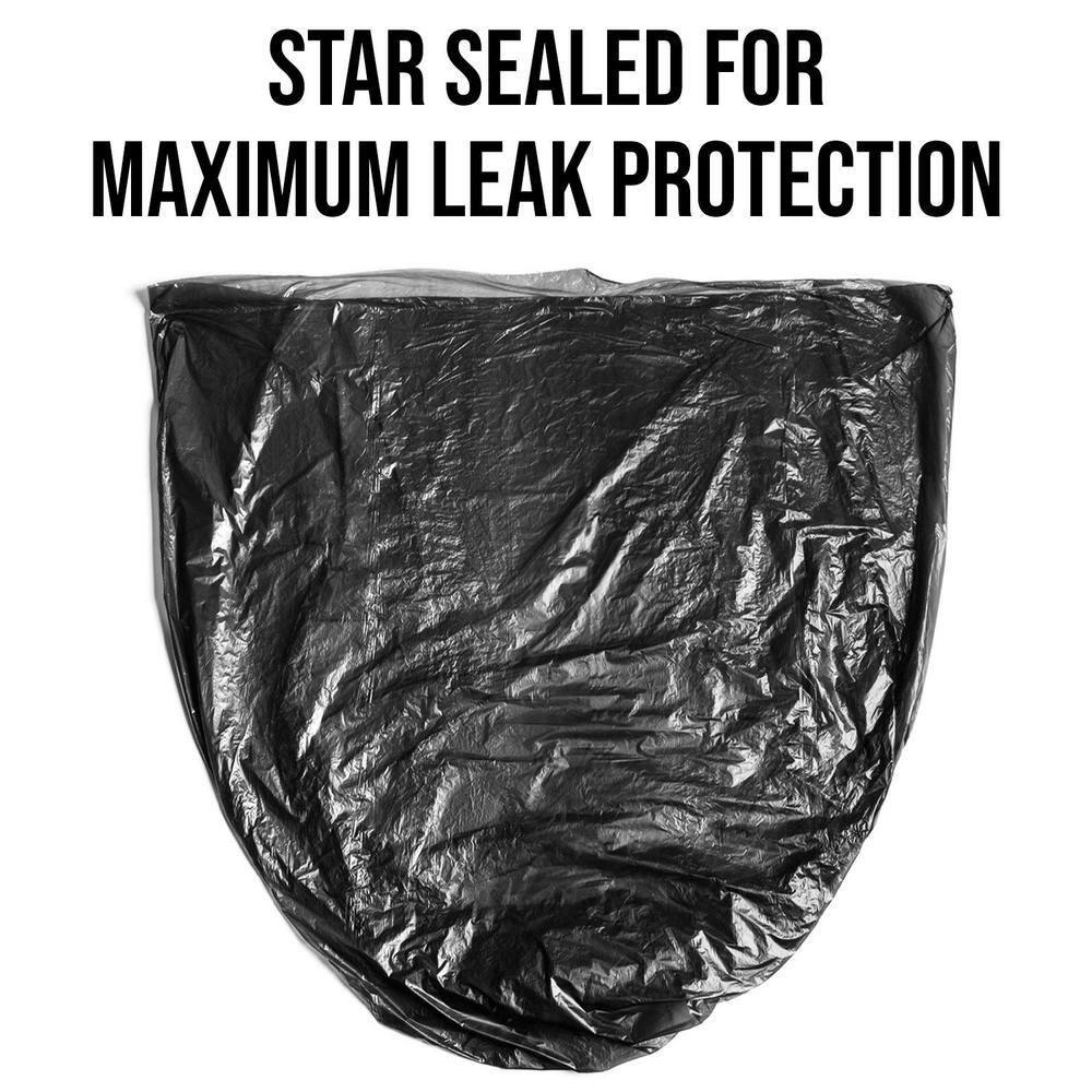 45 Gal. 2 Mil (eq) Black Trash Bags 40 in. x 46 in. Pack of 50 for Janitorial, Industrial and Hospitality