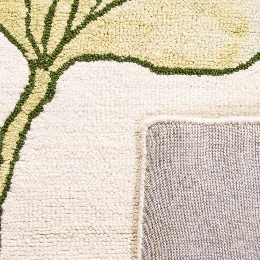 Dip Dye DDY683 Hand Tufted Accent Rug - Ivory/Light Green - 3'x5' - Safavieh.