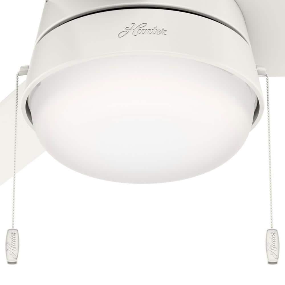 Hunter Fan 52" Aker 3 - Blade Indoor Standard Ceiling Fan with Pull Chain and Light Kit Included