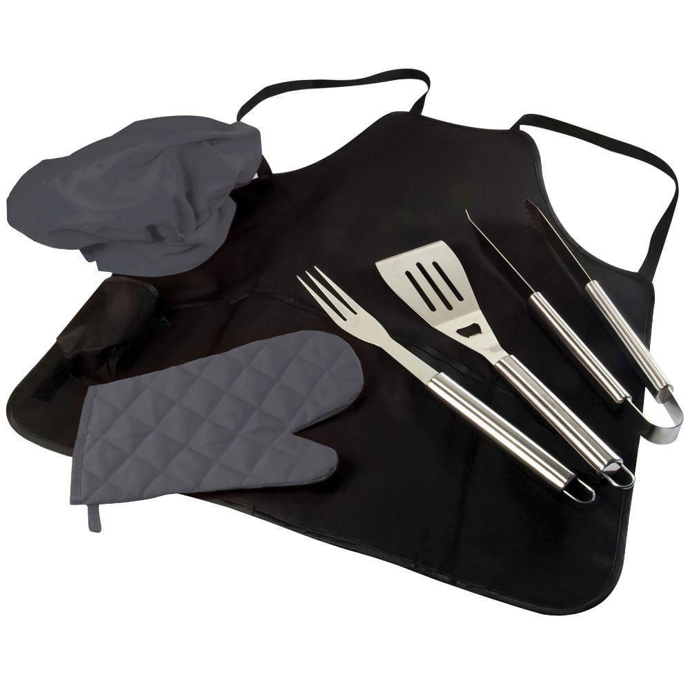 Arlmont & Co. BBQ Apron Tote Pro Grill Set - Heavy Duty BBQ Apron with BBQ accessories