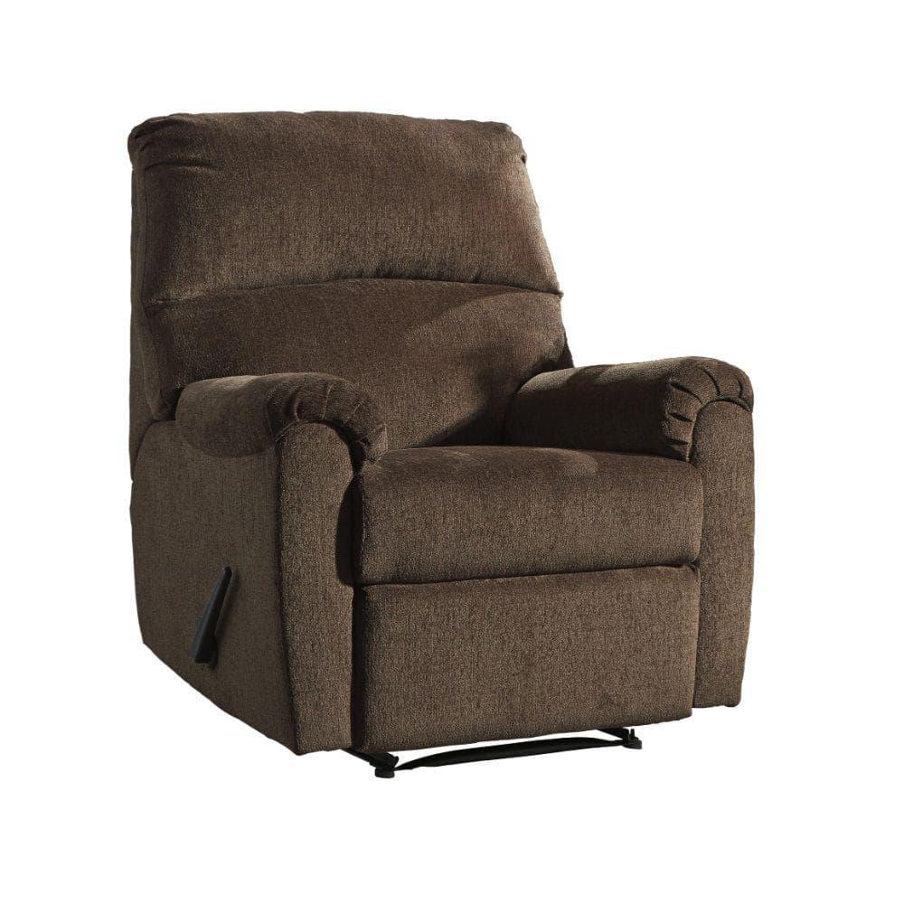 Signature Design by Ashley Nerviano Zero Wall Recliner in Chocolate