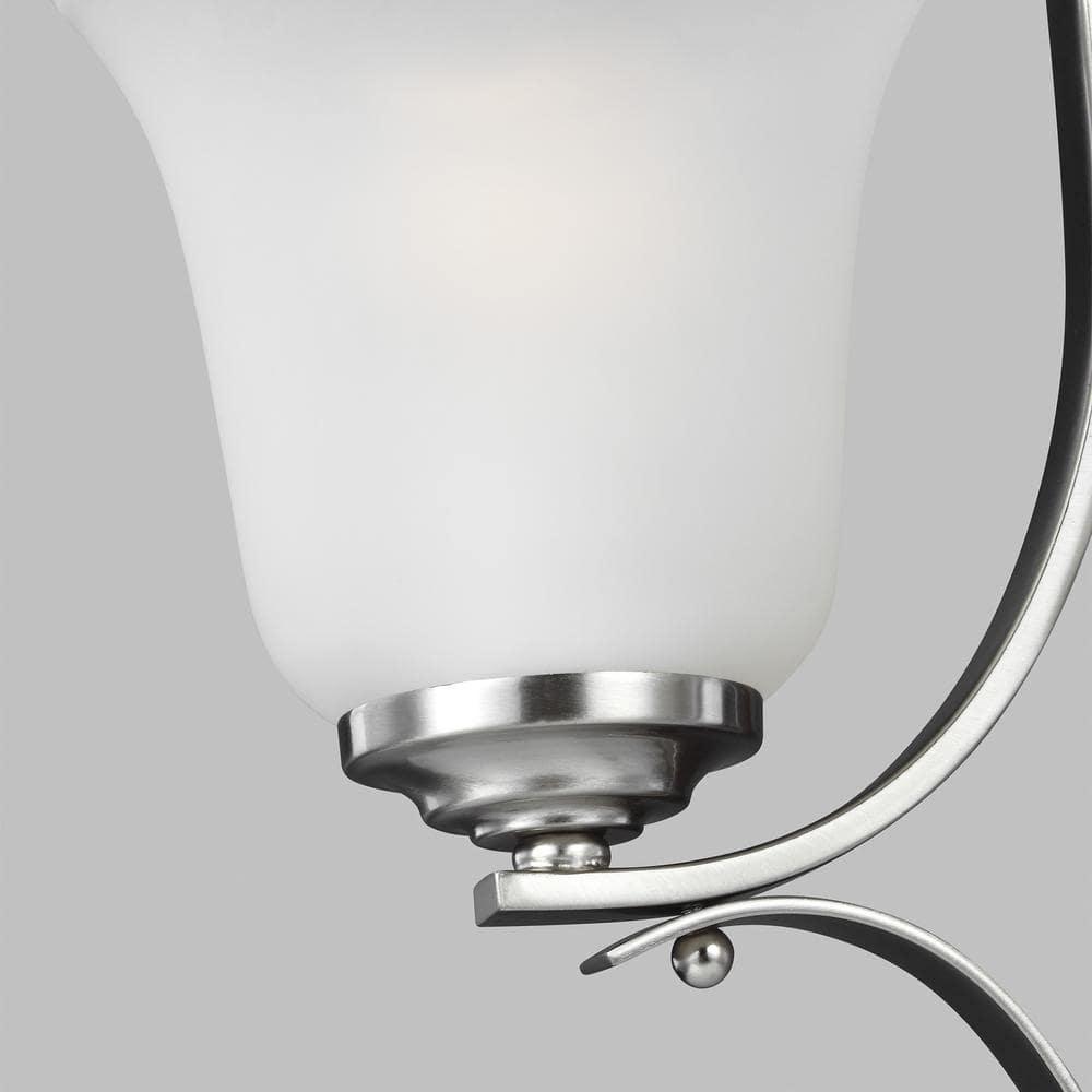 LeCeleBee Generation - Transitional Three Light Chandelier from Seagull-Emmons Collection in Pewter, Silver Finish, Brushed Nickel, Height: 22. 50 inches W...