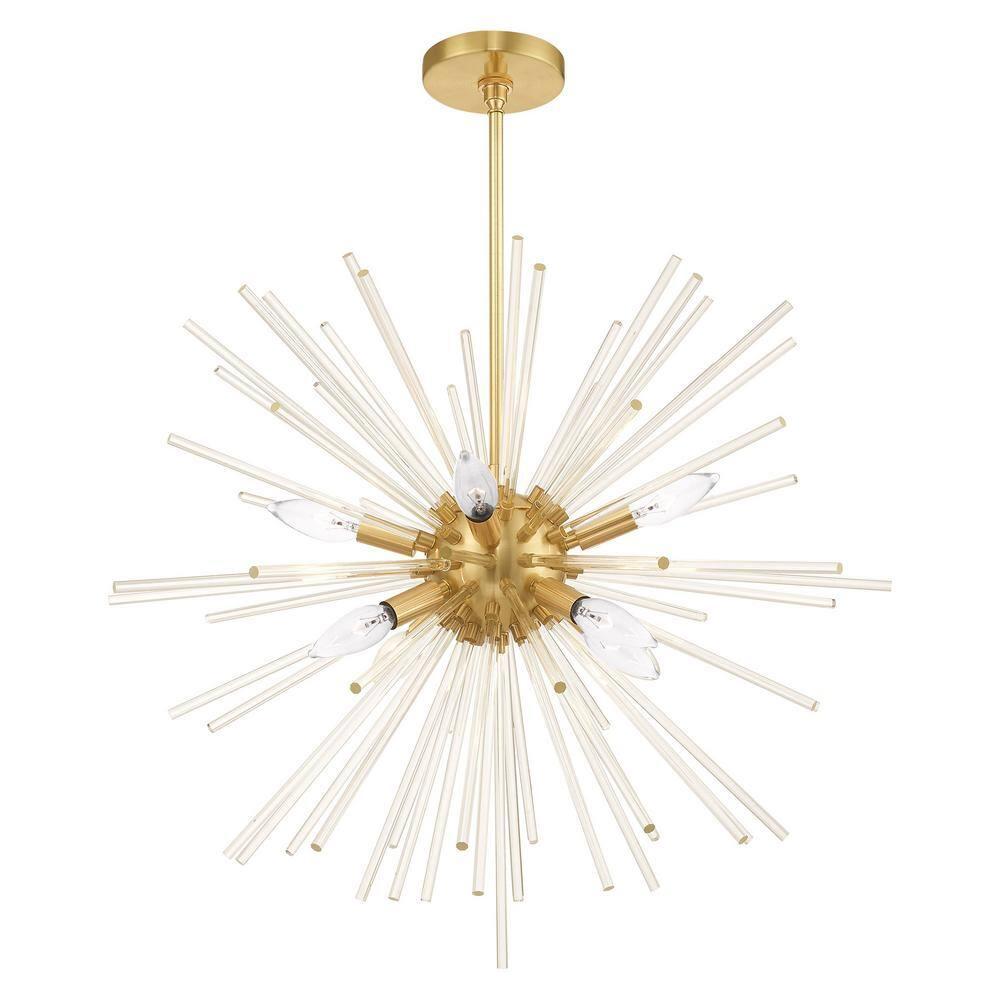 Livex Lighting Utopia 8 - Light Chandelier in  Satin Brass