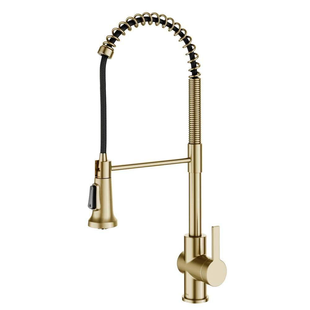 KRAUS Britt Commercial Style Single Handle Pull Down Kitchen Faucet