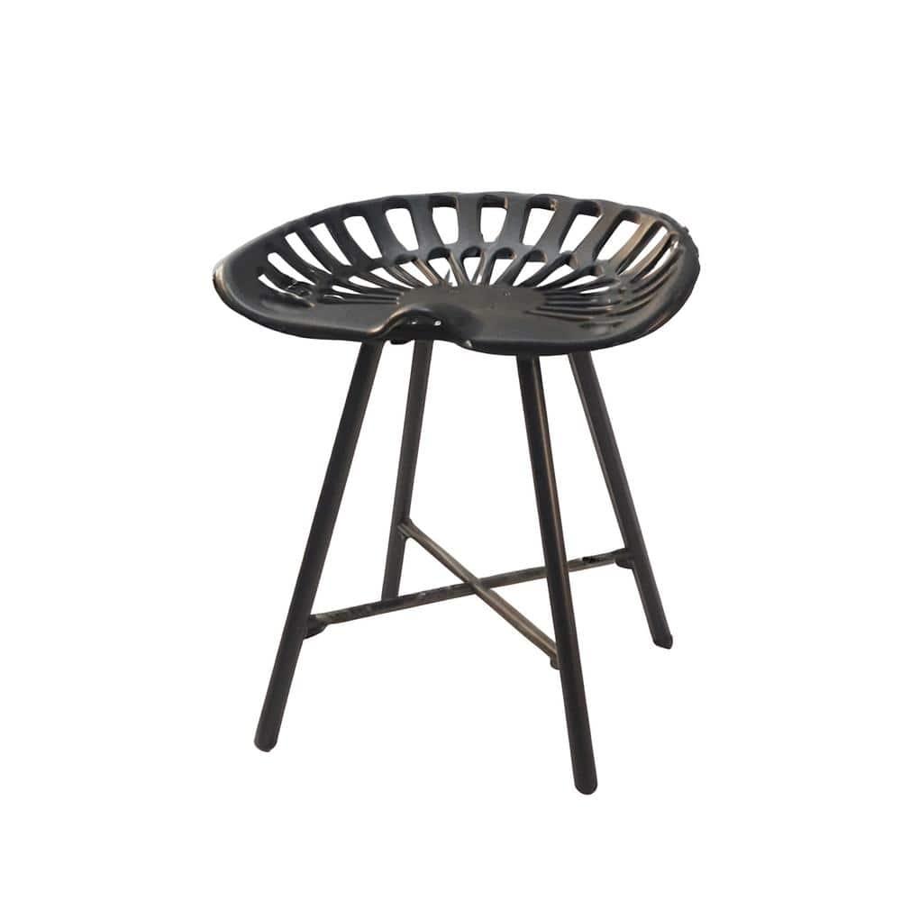 Carolina Living Kadin Tractor Seat Fireside Bench Black: Cast Iron, Farmhouse Style, Powder-Coated Finish