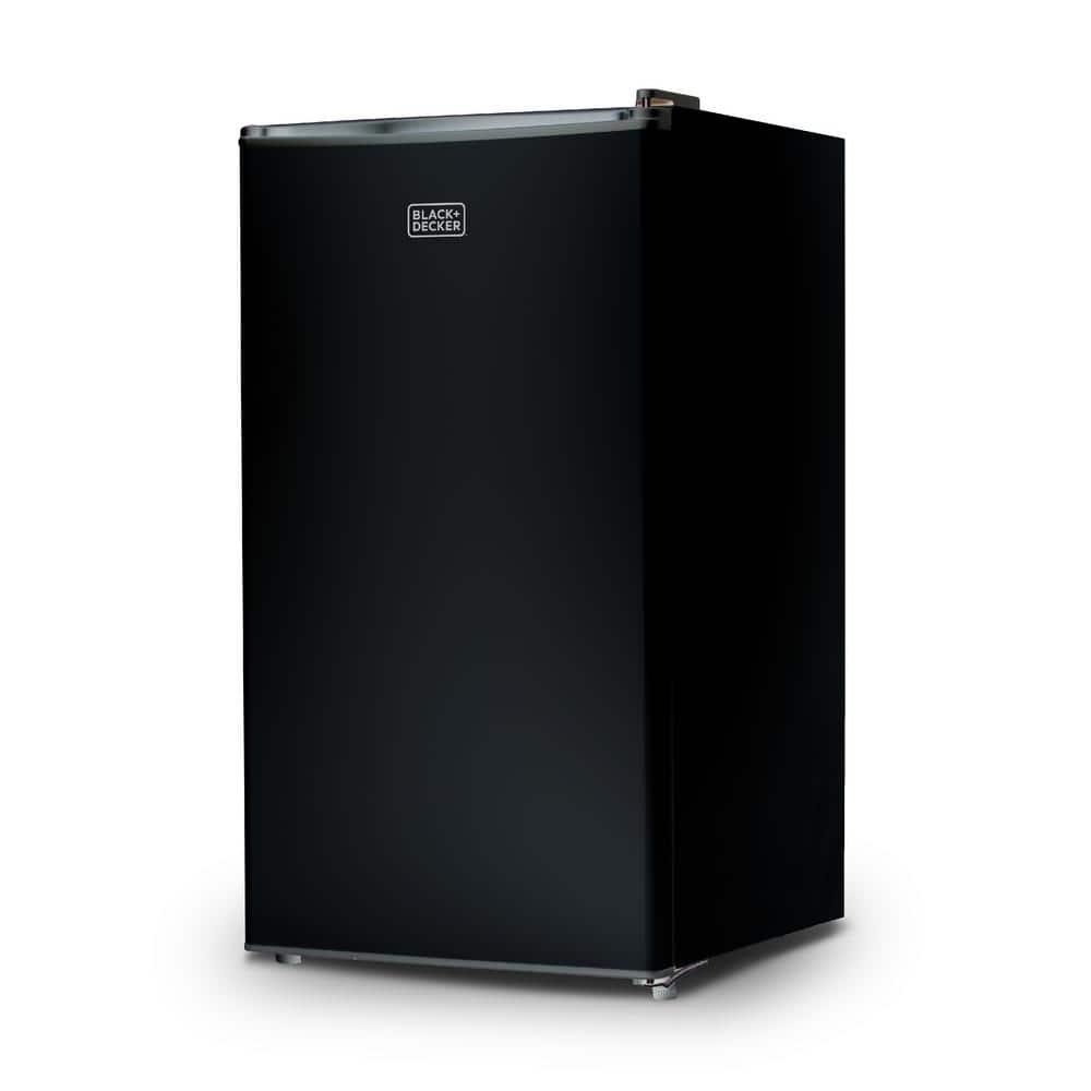 BLACK+DECKER Compact Refrigerator 3.2 Cu. Ft. with True Freezer, Black