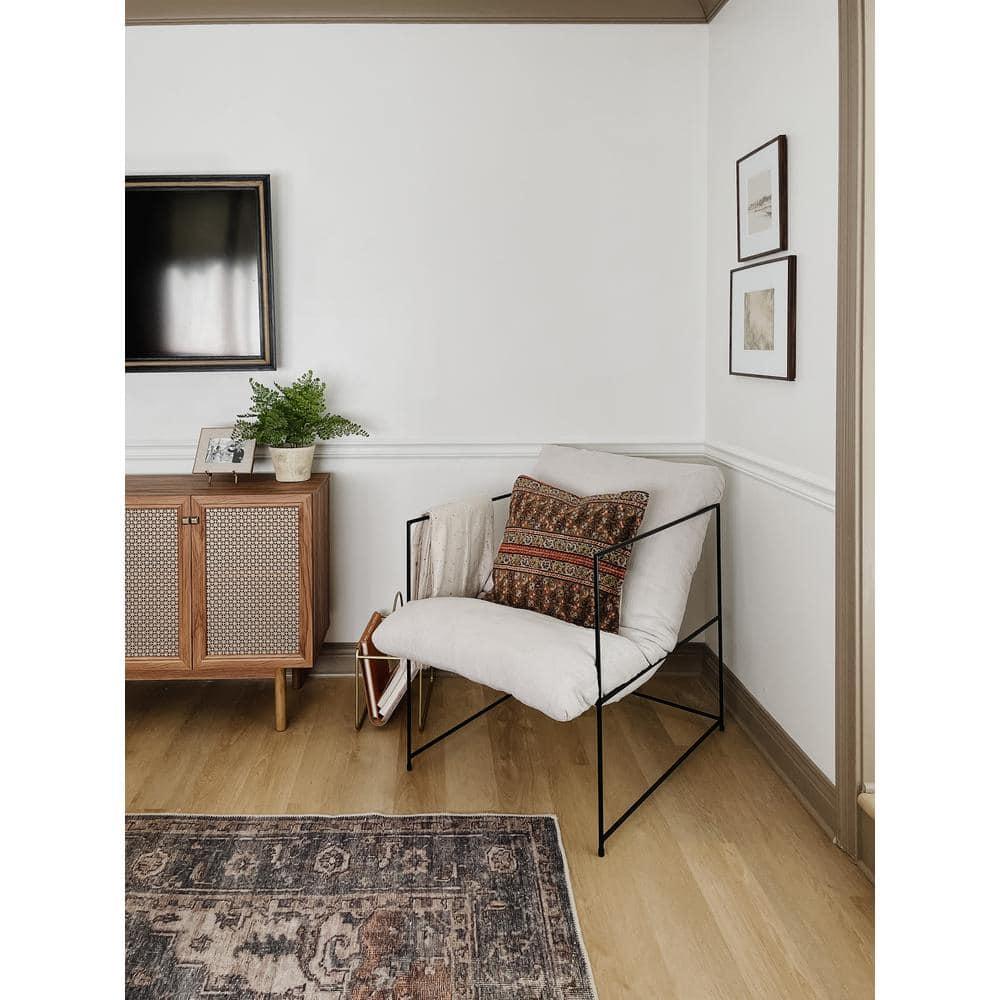 Portland Pillow Top Accent Chair - ACH4511 - Ivory/Black - Safavieh