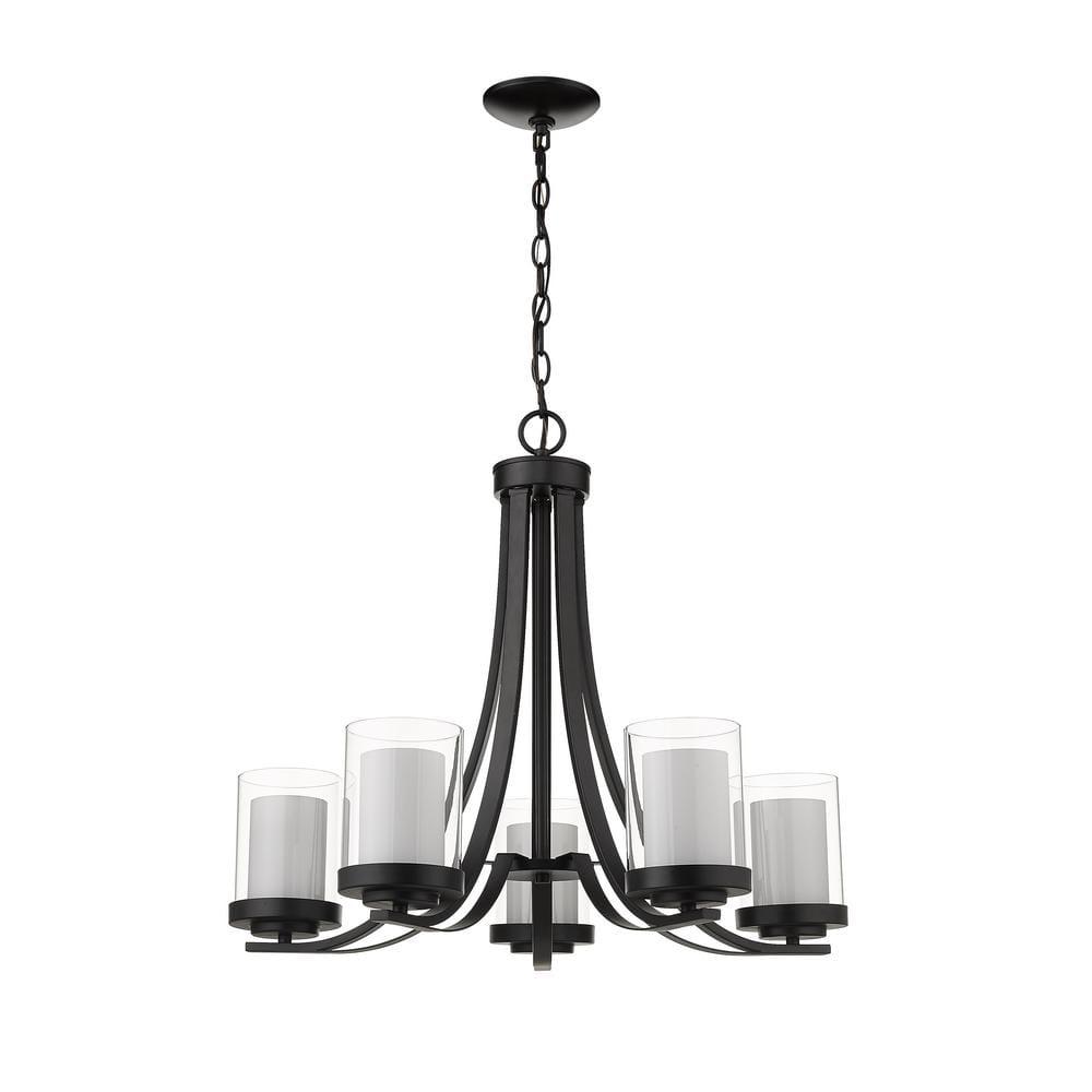 Z-Lite Willow 5 - Light Chandelier in  Matte Black