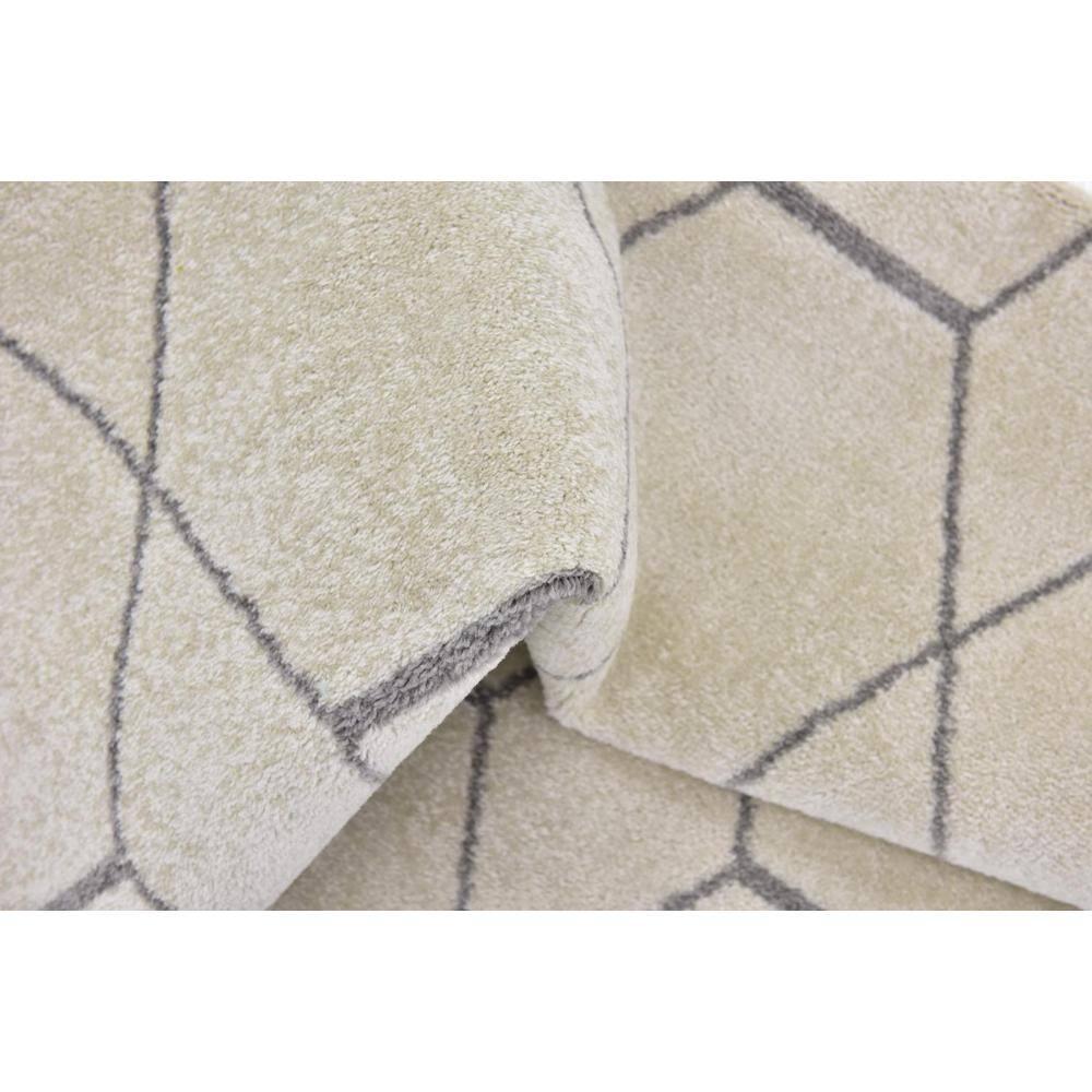 Unique Loom 5' 0 x 8' 0 Trellis Frieze Geometric Ivory Area Rug