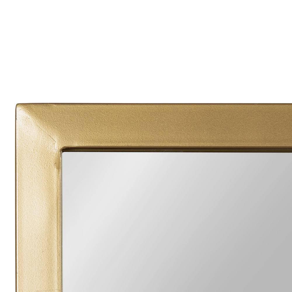 Kate and Laurel Jackson Modern Mirror with Shelf, 20 x 30, Gold, Decorative Mirror with Transitional Style and Additional Storage
