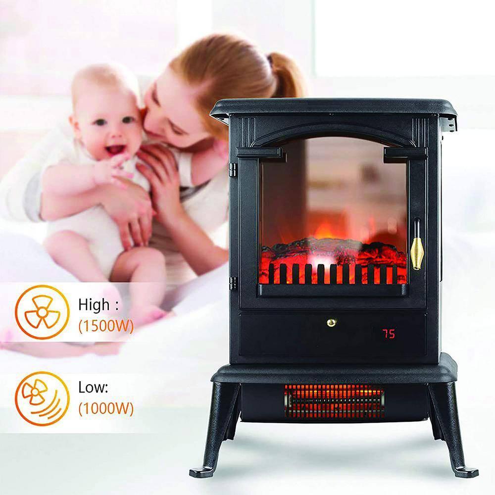 Lifesmart LifeSmart LifePro 1500W 3 Sided Electric Infrared Quartz Indoor Stove Heater