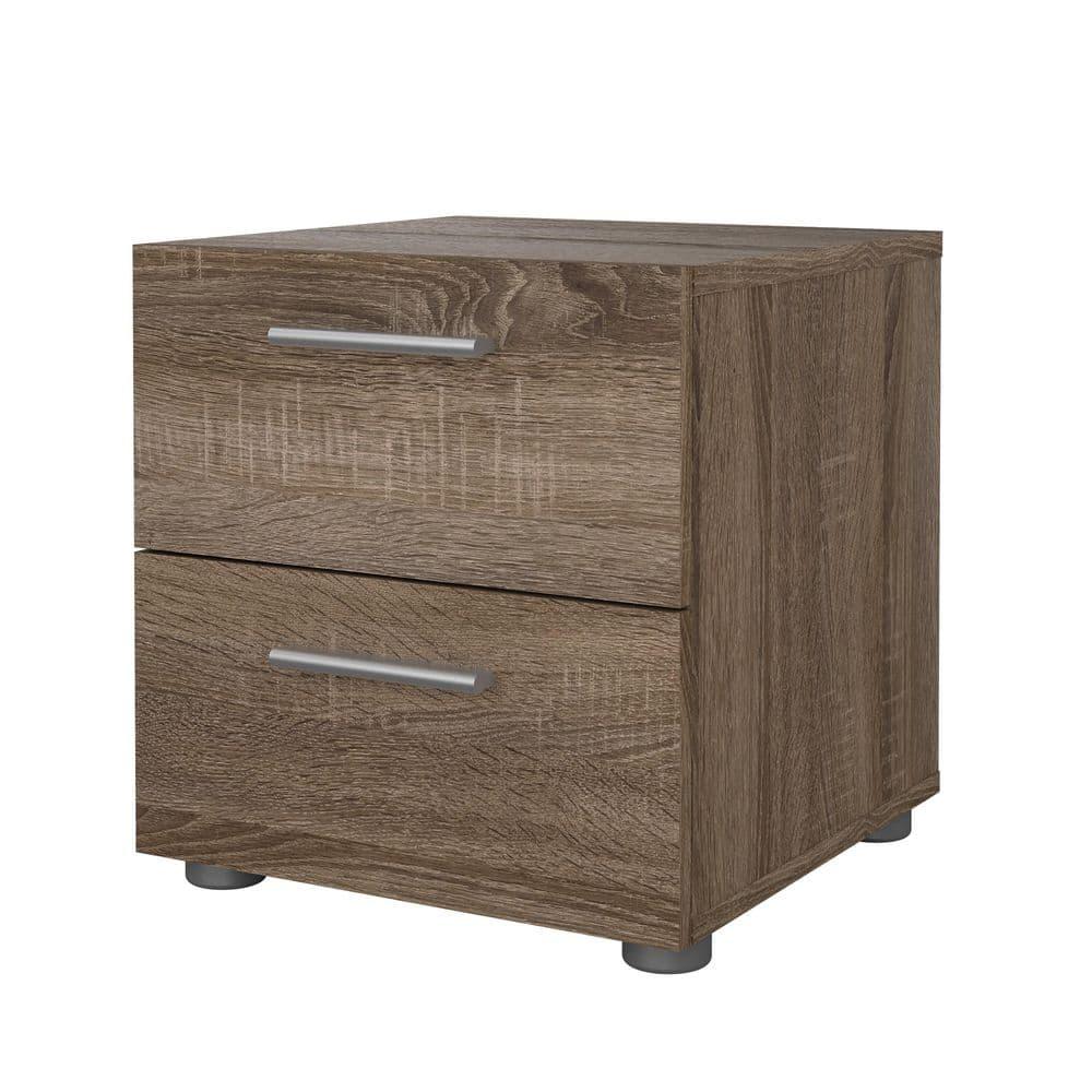 Tvilum,Austin 2 Drawer Nightstand, Truffle Oak