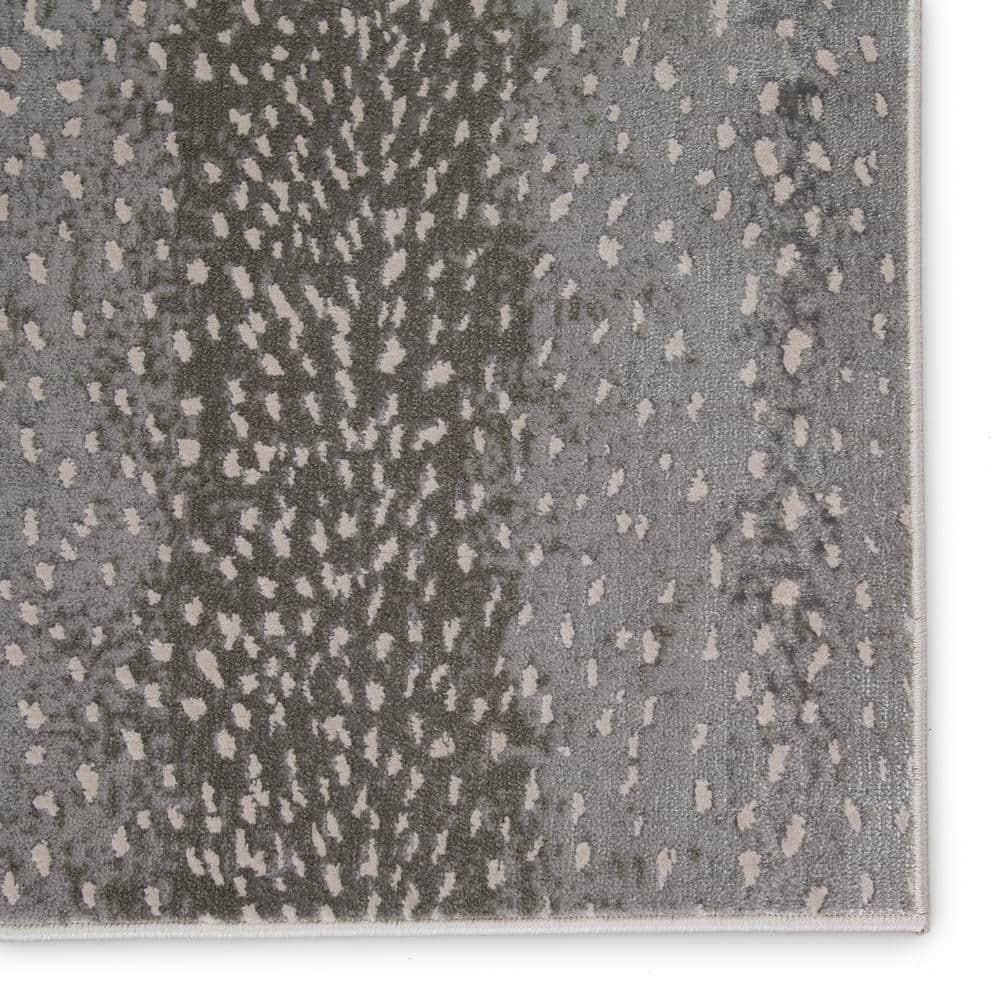 Contemporary Axis 18' x 11'8" Metallic Gray Synthetic Area Rug
