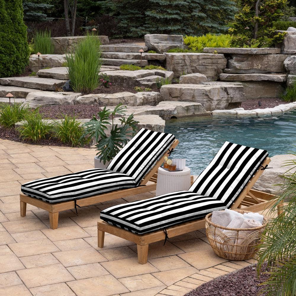 ARDEN Arden Outdoor Plush Modern Tufted Chaise Cushion, 76 x 22