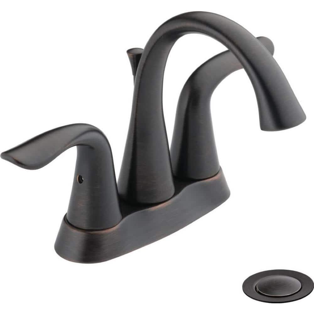 Lahara Centerset Bathroom Faucet with Drain Assembly, 2-handle Bathroom Sink Faucet
