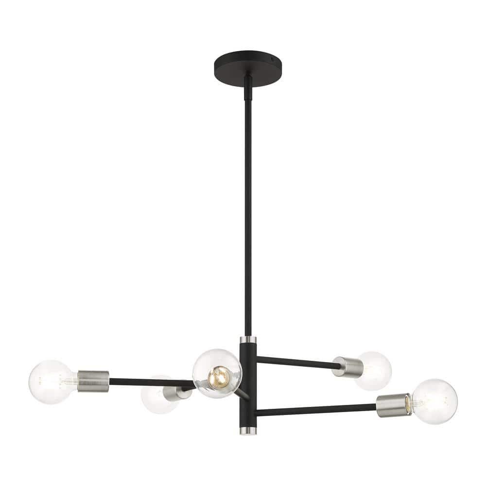 Livex Lighting Bannister 5 - Light Chandelier in  Black
