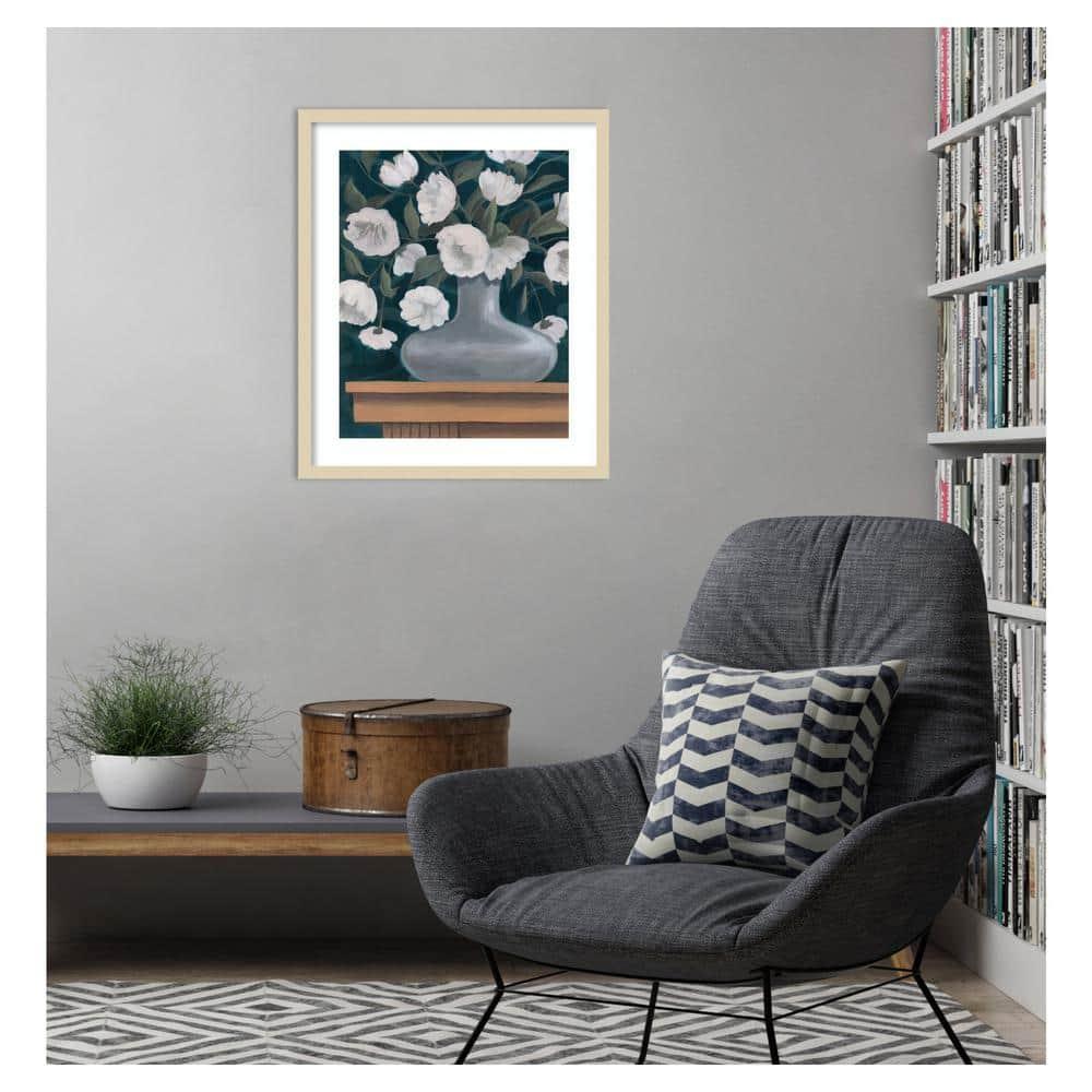 Amanti Art 21"x25" Snowball Posies II by Grace Popp Wood Framed Wall Art Print