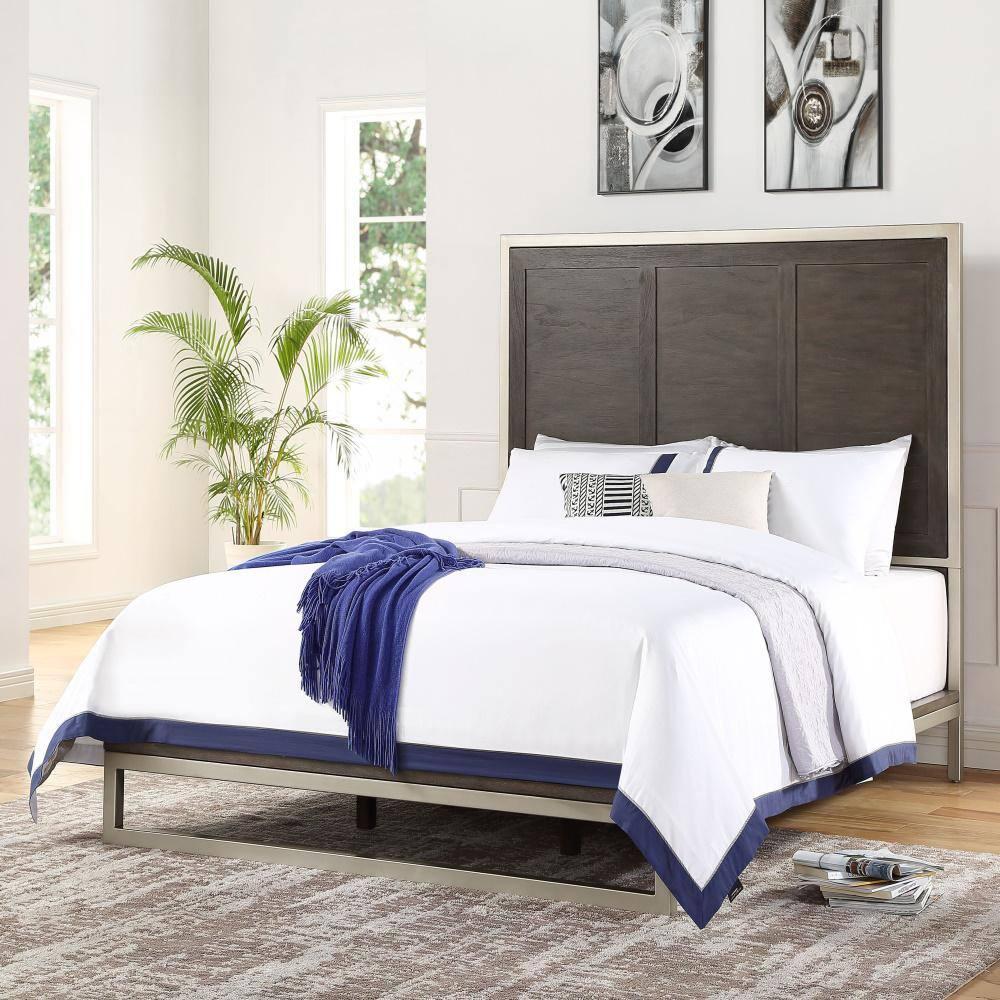 Steve Silver Broomfield Walnut Engineered Wood Queen Platform Bed