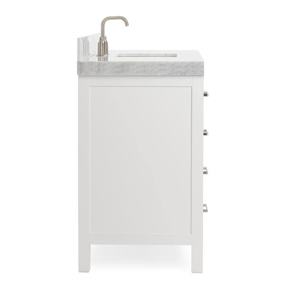 Cambridge 54'' Single Bathroom Vanity with Carrara Marble Top