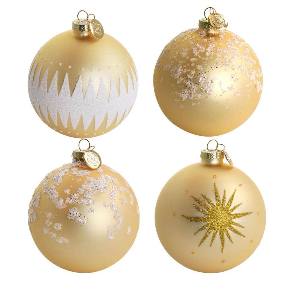 Martha Stewart 4 Piece Martha Stewart Ball Ornament Set