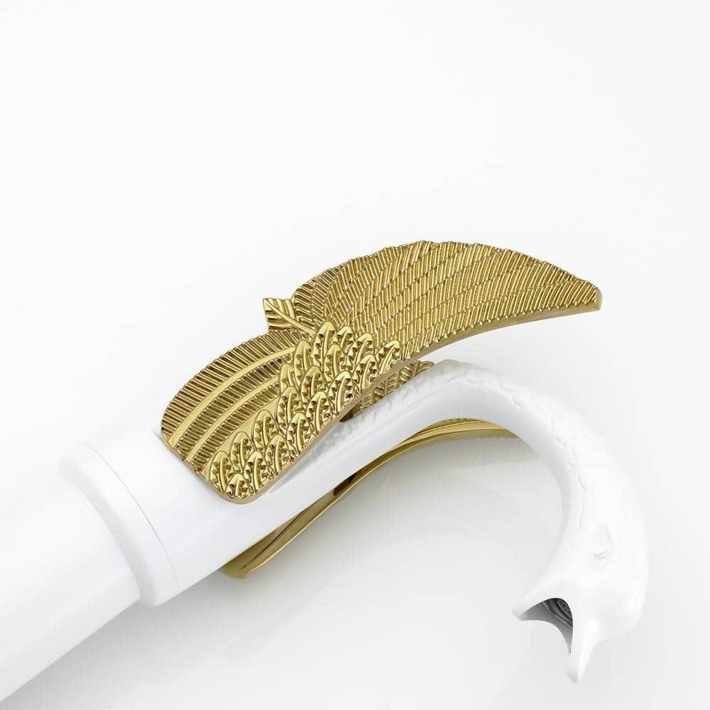 BWE Single Handle Vessel Sink Faucet with Pop-Up Drain in Gold