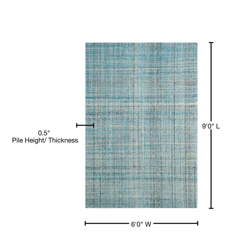 Abstract ABT141 Handmade Indoor Area Rug - Blue/Multi - 6'x9' - Safavieh