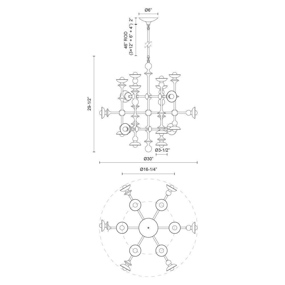 Alora Lighting Cadence 18 - Light Tiered Chandelier
