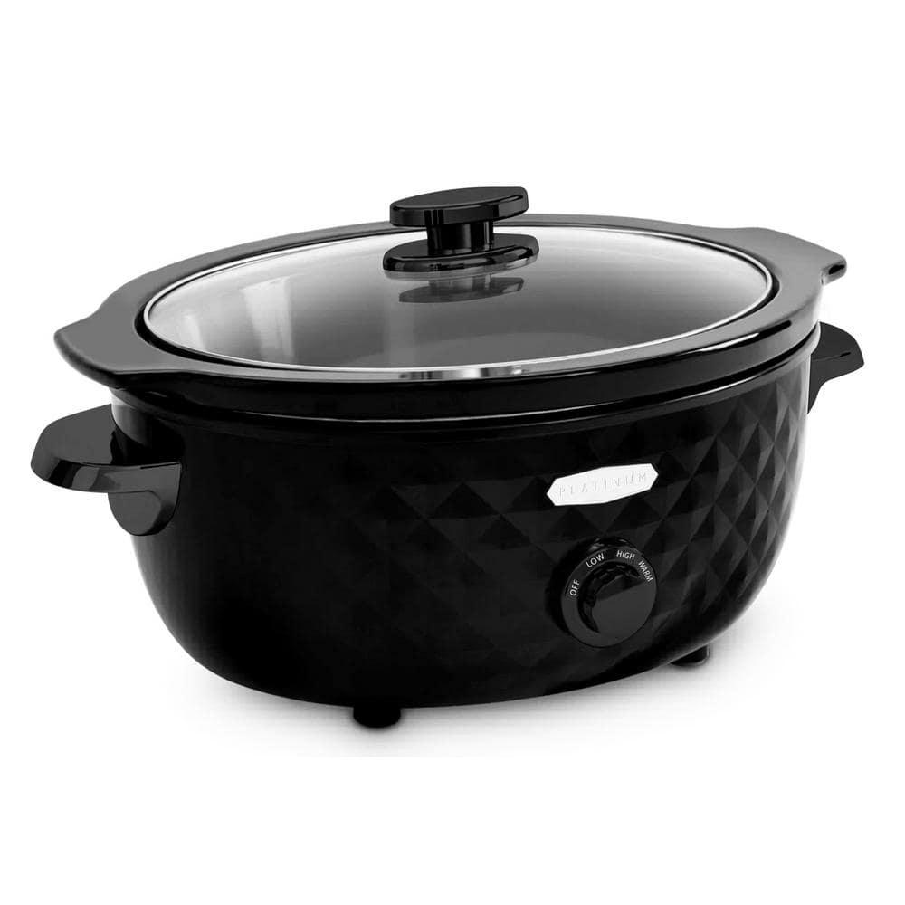Elite Gourmet 6Qt. Diamond Series Slow Cooker, Black