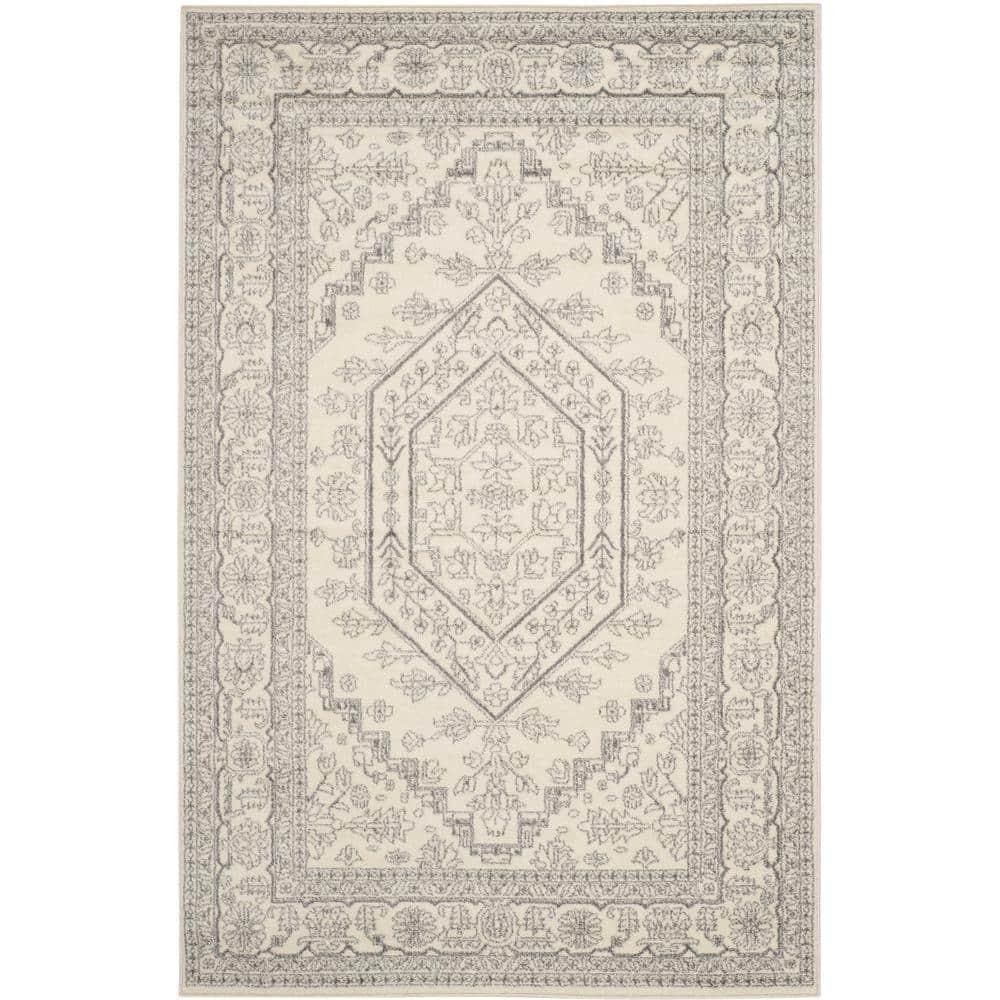 Adirondack ADR108 Power Loomed Area Rug - Ivory/Silver - 6'x9' - Safavieh.