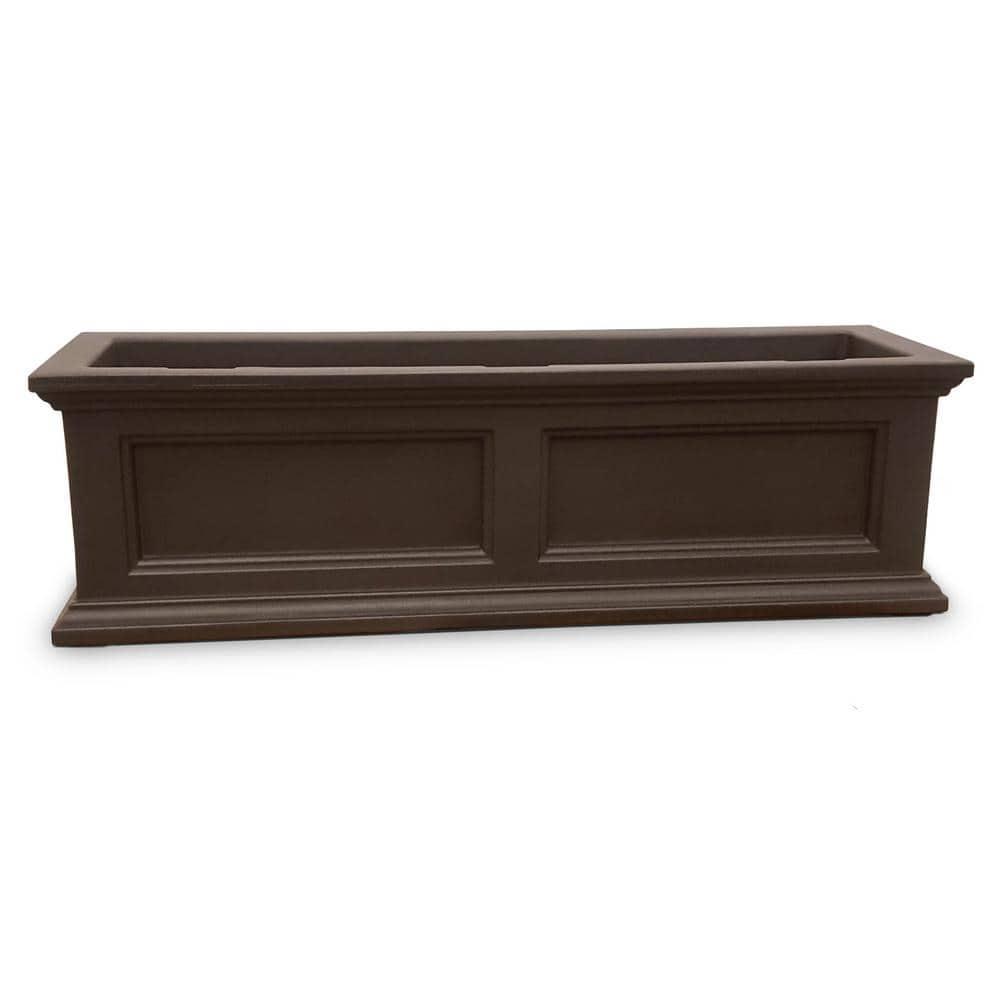 The Anastasiya Resin Window Box Planter with Water Reservoir